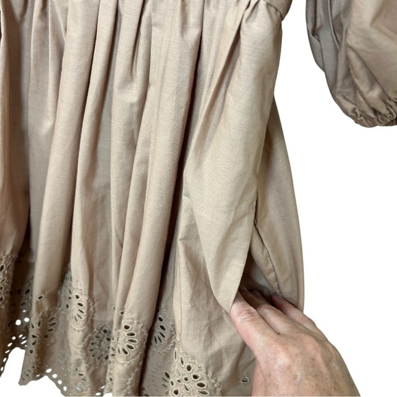 Abercrombie & Fitch - Women’s ‘Emerson’ Babydoll Dress in Taupe - Brown, Small - Picture 9 of 14